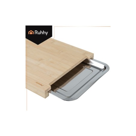 Bambus lõikelaud väljatõmmatavate sahtlitega | FreshDesign.ee