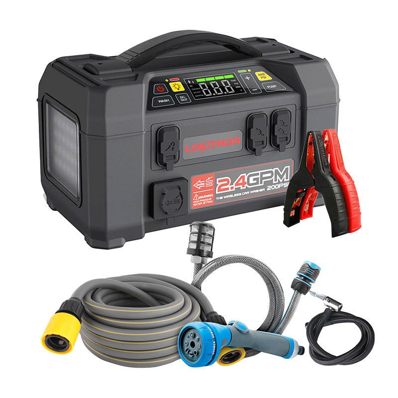 Lokithor AW401 Jump Starter / Booster 2500A + Powerbank 20000mAh + Kompressor + välklamp + Power Wash 5-in-1 seade