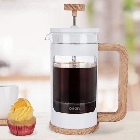 WHITELINE klaasist kolviga kohvi- ja teepruulija 400 ml