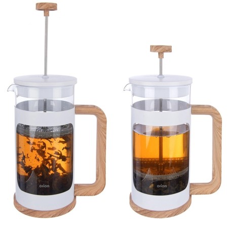 WHITELINE klaasist kolviga kohvi- ja teepruulija 400 ml