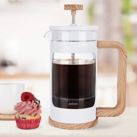 WHITELINE klaasist kolviga kohvi- ja teepruulija 650 ml