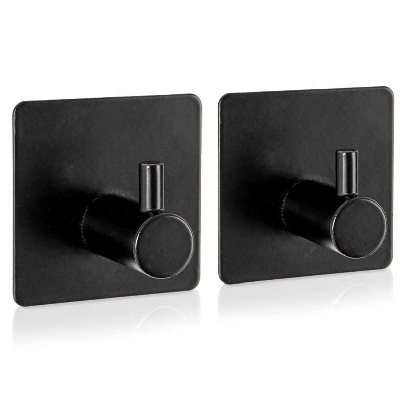 Konks isekleepuv riidepuu must RADKA 4,5x4,5 cm 2 tk.