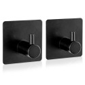Konks isekleepuv riidepuu must RADKA 4,5x4,5 cm 2 tk.