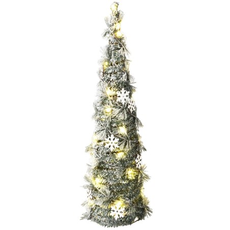 Helendava koonusega jõulupuu, roheline, 30 LED-i, 60 cm