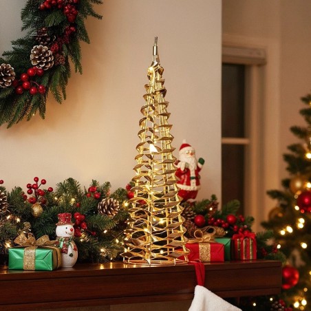 Jõulupuu helendava kuldkoonusega, 30 LED-i, 40 cm