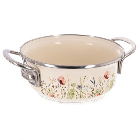 Kreemjas emailitud pott MAKI 16 cm, 950 ml
