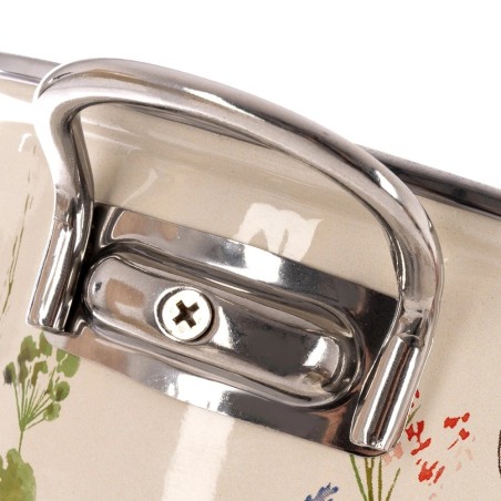 Kreemjas emailitud pott MAKI 16 cm, 950 ml