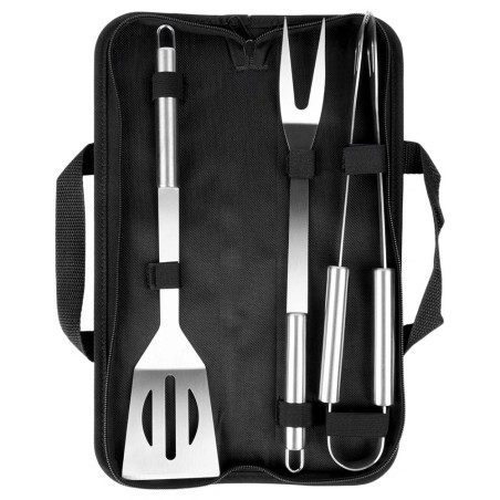 Terasest grillitarvikute komplekt ümbrisega, 3 tk.
