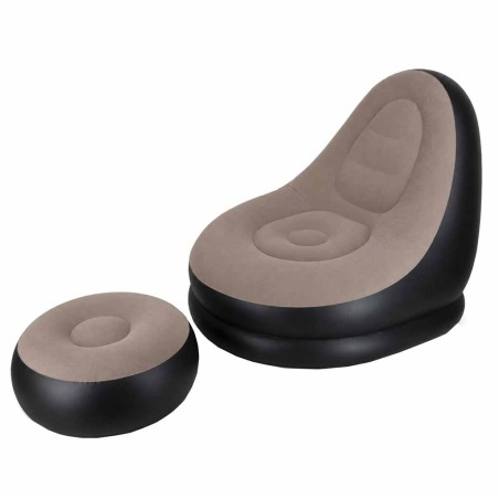 Täispuhutav lamamistool jalatoega, diivan, puhv, pump, 2-in-1 komplekt