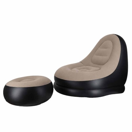 Täispuhutav lamamistool jalatoega, diivan, puhv, pump, 2-in-1 komplekt
