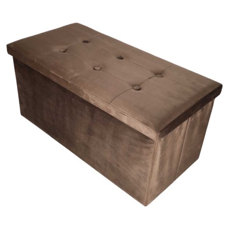Panipaigaga tumba avatav, kokkupandav, veluur, 76x38x38cm, pruun