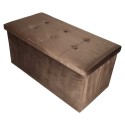Panipaigaga tumba avatav, kokkupandav, veluur, 76x38x38cm, pruun