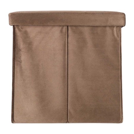 Panipaigaga tumba avatav, kokkupandav, veluur, 76x38x38cm, pruun