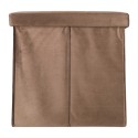 Panipaigaga tumba avatav, kokkupandav, veluur, 76x38x38cm, pruun