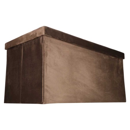 Panipaigaga tumba avatav, kokkupandav, veluur, 76x38x38cm, pruun