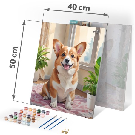 Maalimine numbrite järgi 40x50 cm Corgi koer