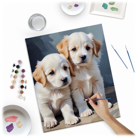 Maalimine numbrite järgi 40x50 cm Kutsikad