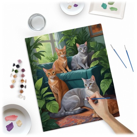 Maalimine numbrite järgi 40x50 cm Cats