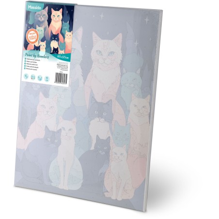 Maalimine numbrite järgi 40x50 cm Cats