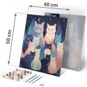 Maalimine numbrite järgi 40x50 cm Cats