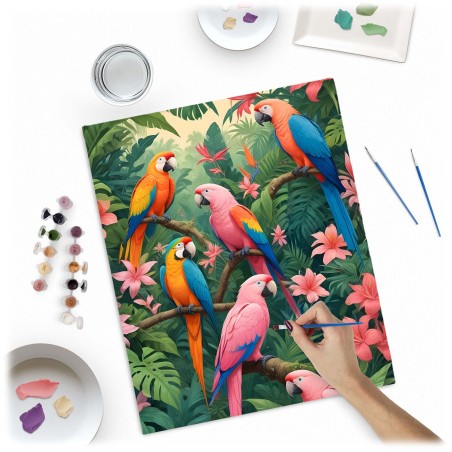 Maal numbrite järgi 40x50 cm Parrots