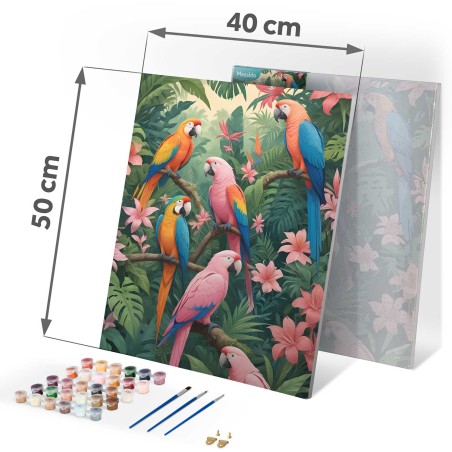 Maal numbrite järgi 40x50 cm Parrots