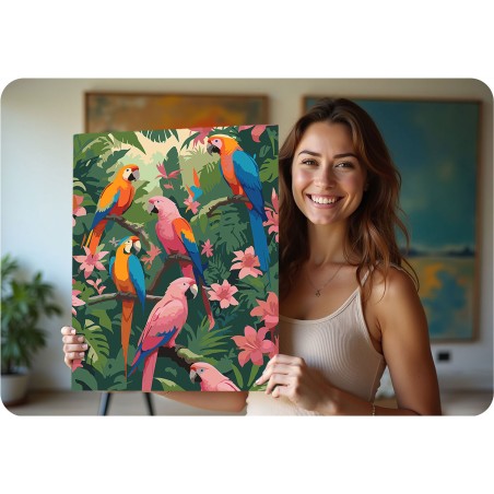 Maal numbrite järgi 40x50 cm Parrots