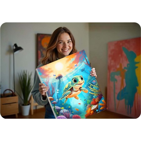 Maal numbrite järgi 40x50 cm Kilpkonn