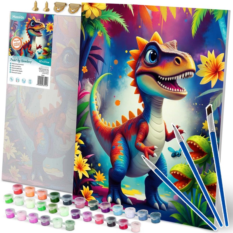 Maal numbrite järgi 40x50 cm Dino
