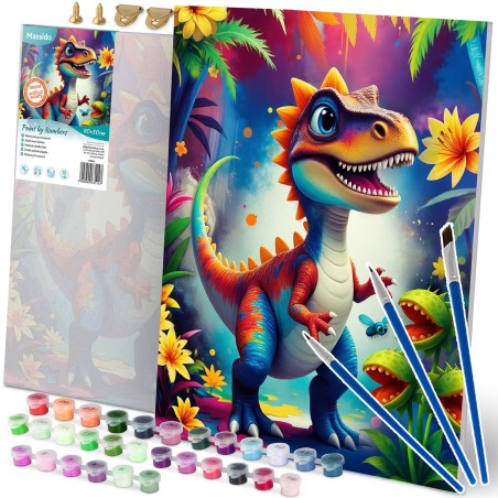 Maal numbrite järgi 40x50 cm Dino
