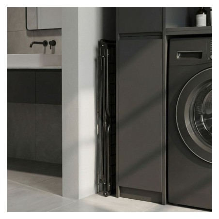 Seisev, teleskoop-, pikendatav, 27-meetrine, kokkupandav pesukuivatusrest, must