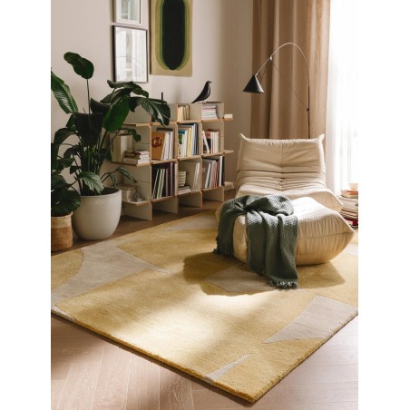 Taaskasutatud materjalist vaip Smilla Yellow 200x300 cm