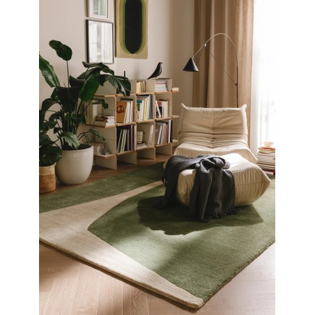 Taaskasutatud materjalist vaip Smilla Green 120x170 cm