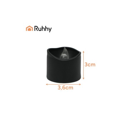 LED küünlad 12 tk must 3.6cm | FreshDesign.ee