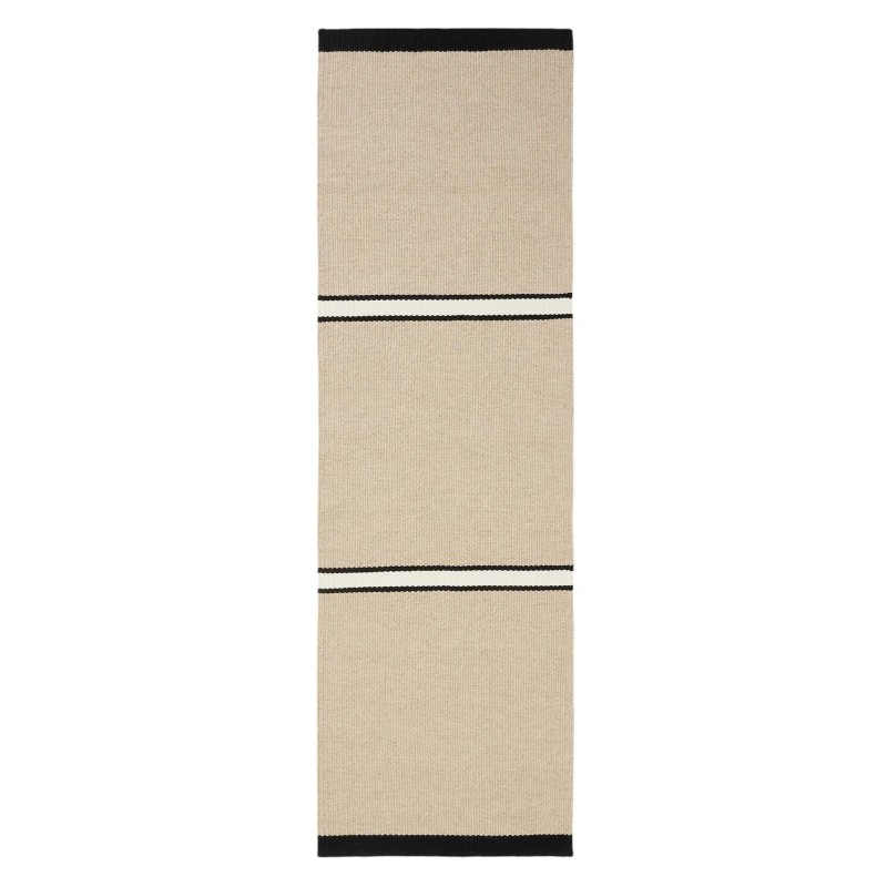 Wool Runner Livio Beež/Must 80x250 cm