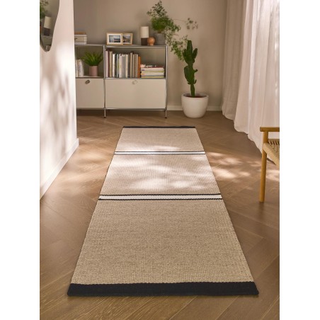 Wool Runner Livio Beež/Must 80x250 cm