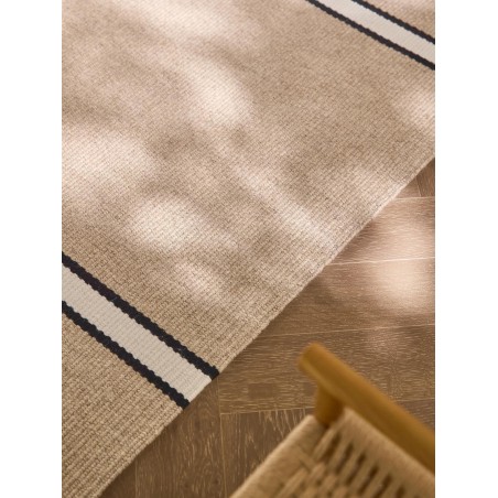 Wool Runner Livio Beež/Must 80x250 cm