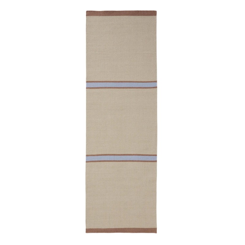 Wool Runner Livio Beige/Blue 80x250 cm