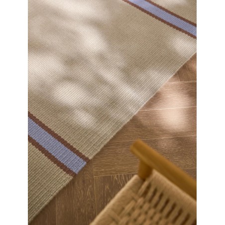 Wool Runner Livio Beige/Blue 80x250 cm