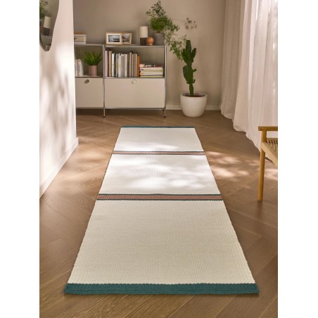 Wool Runner Livio Ivory/Green 70x200 cm
