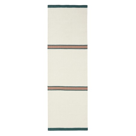 Wool Runner Livio Ivory/Green 80x250 cm