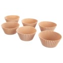 Silikoonist muffinitopsid, beež, 6,5 cm, 6 tk.