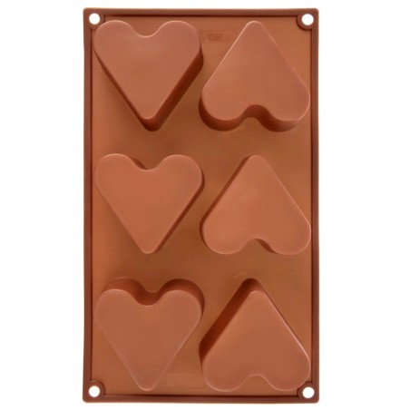 Silikoonpruun südamega küpsisevorm 29x17,5x3,8 cm