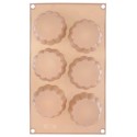 Forma do ciastek silikonowa beżowa kwiatek 30x17,5x3 cm