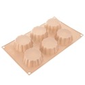 Forma do ciastek silikonowa beżowa kwiatek 30x17,5x3 cm