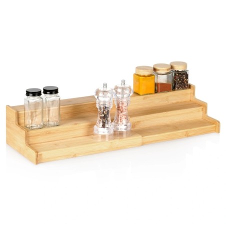Bambusest köögiriiul, 3-korruseline, pikendatav, 33,5-59,5x20x11 cm