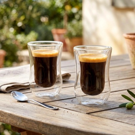 Topeltseinaga termoklaasid espressokohvi jaoks 60 ml 2 tk.