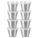 Terasest kaanega dipikastmekausid, 6 cm, 70 ml, 8 tk.