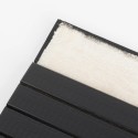 Valtsitud bambusest lauamatt, must, 44x24 cm