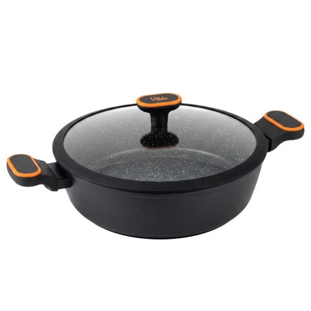 Klaaskaanega sügav graniidist pann TERRUNA 24 cm, 2 liitrit